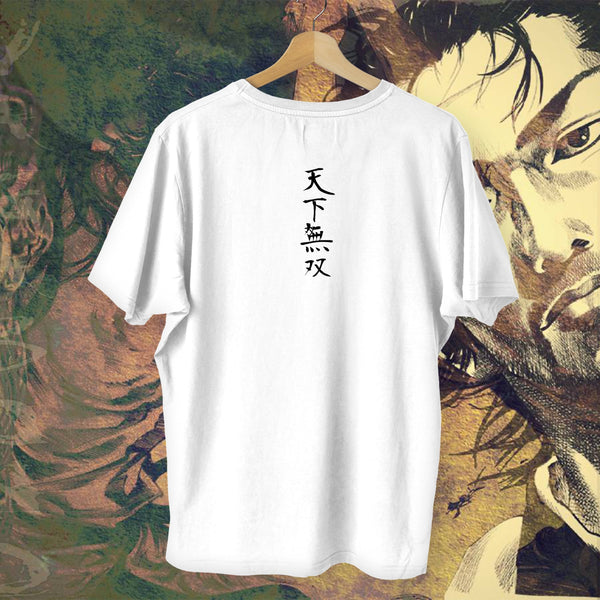 Musashi Circle Portrait White Wash - Vagabond Oversized Tee