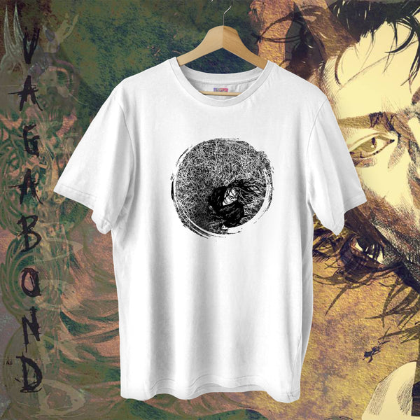 Musashi Circle Portrait Black Wash - Vagabond Oversized Tee