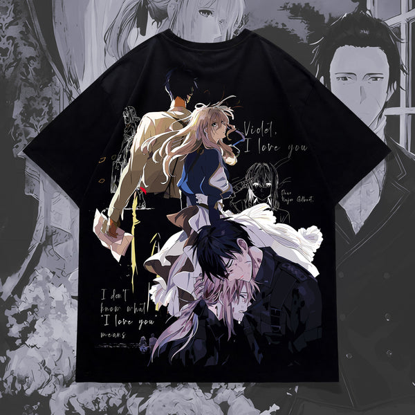 From Violet to Major Gilbert - Violet Evergarden Oversized Tee