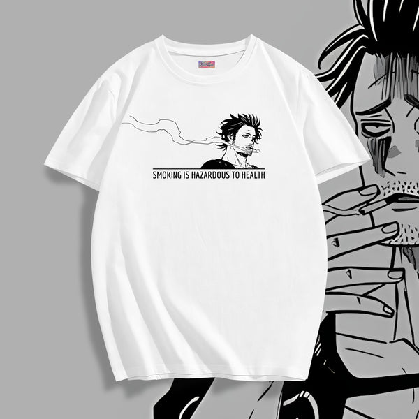Yami Smoking Is Hazardous to Health - Black Clover Oversized Tee