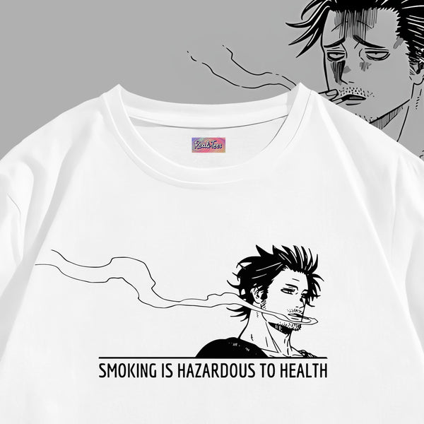 Yami Smoking Is Hazardous to Health - Black Clover Oversized Tee