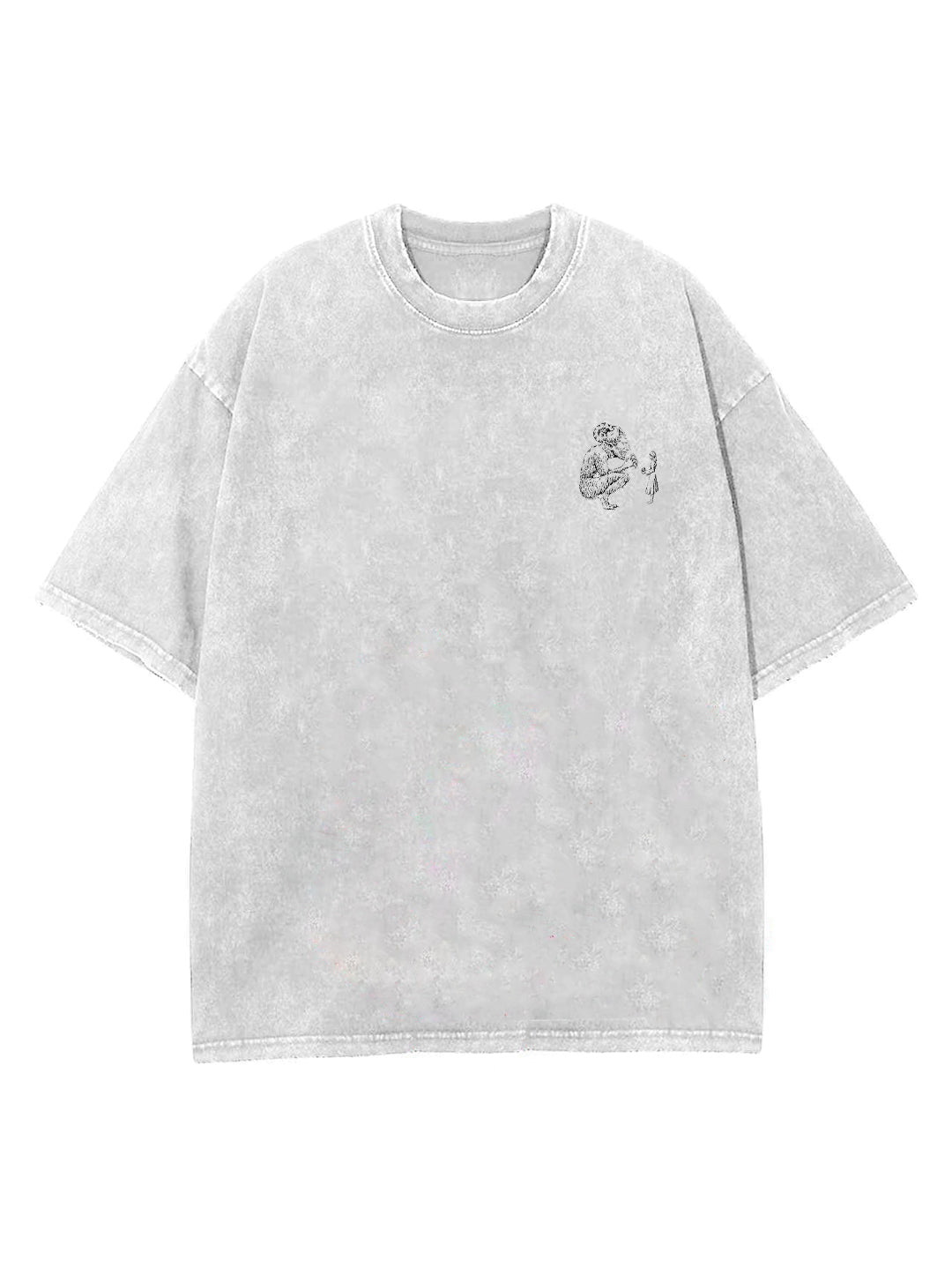 Washed white t-shirt with Ymir Fritz Attack On Titan Founding Blood graphic – photo 2