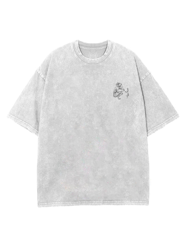 Washed white t-shirt with Ymir Fritz Attack On Titan Founding Blood graphic – photo 2