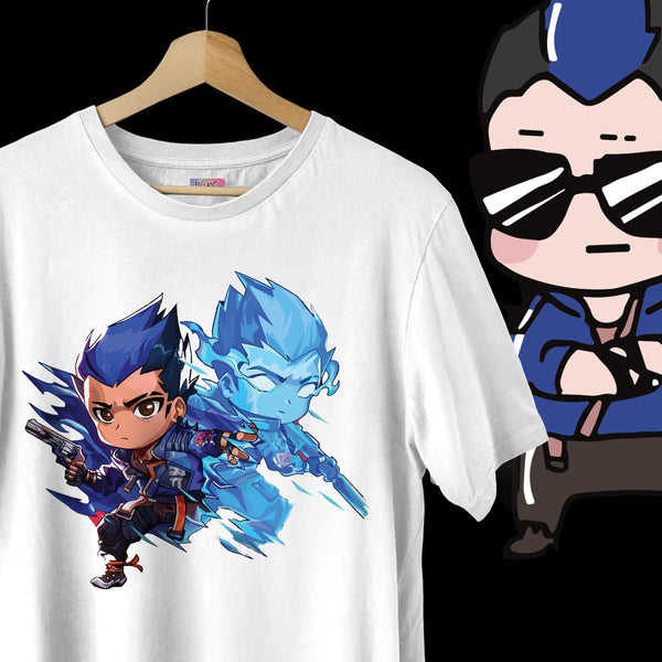 Yoru Dimensional Drip Chibi - Valorant Oversized Tee