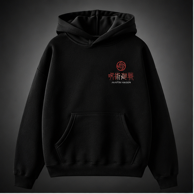 Black hoodie with Yuji Itadori and Ryomen Sukuna Jujutsu Kaisen King Of Curses graphic – photo 2