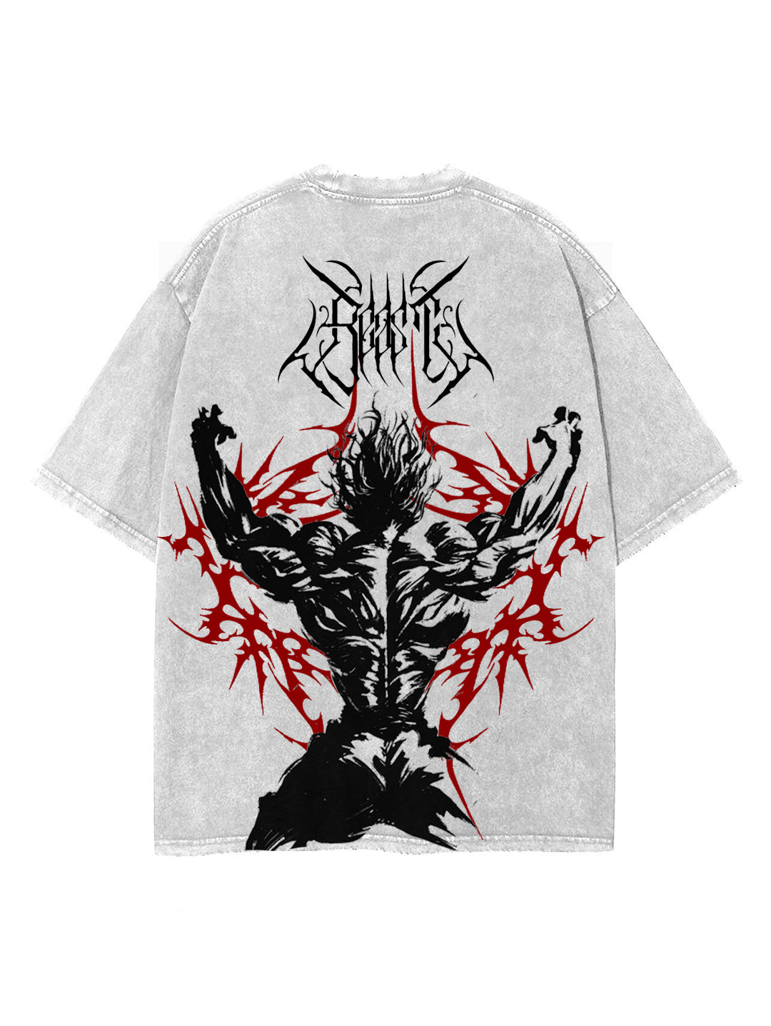 Washed gray t-shirt with Kaido One Piece The Strongest Creature graphic – photo 1