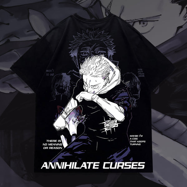 Itadori Yuji Annihilate Curses - Jujutsu Kaisen Oversized Tee
