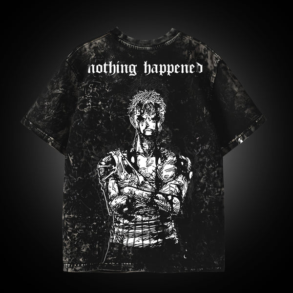 Zoro Skull & Swords Acid Wash - One Piece Oversized Tee