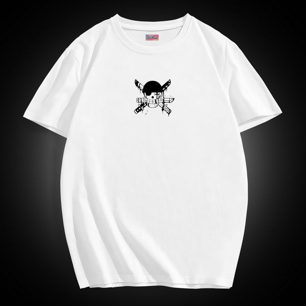 Zoro Skull & Swords Classic White - One Piece Oversized Tee